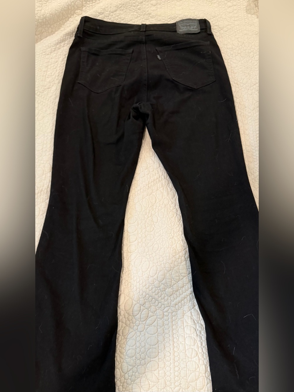 Levi’s 725 High Rise Bootcut Black Jeans Women’s 31 Stretch Flare Denim - Picture 7 of 7